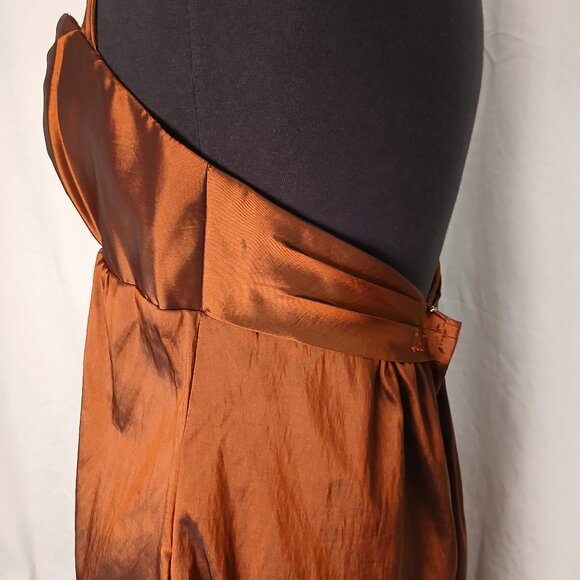 Pixie Style Copper Shimmery Dress with Pockets - Picture 3 of 6